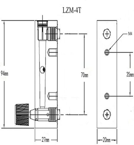 0.1-1 0.2-2 0.3-3 0.5-5 1-10 LPM LZM-4T Air Panel Flowmeter Rotameter with Valve Push in Fit 6 8 10mm OD Tube(10mm Push in,LZM-4T - AIR_1-10LPM) in Saudi Arabia