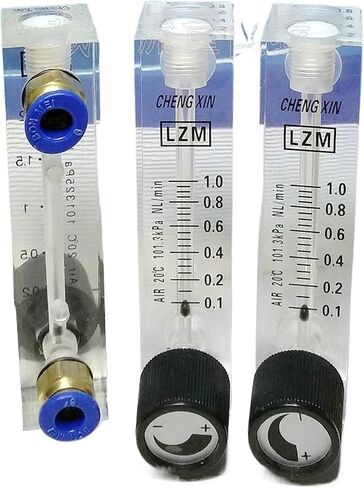 0.1-1 0.2-2 0.3-3 0.5-5 1-10 LPM LZM-4T Air Panel Flowmeter Rotameter with Valve Push in Fit 6 8 10mm OD Tube(10mm Push in,LZM-4T - AIR_1-10LPM) in Saudi Arabia