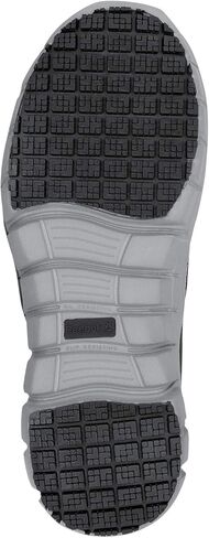 حذاء عمل Reebok Work Sublite للسيدات، أسود/رمادي، طراز رياضي سهل الارتداء، مقاوم للانزلاق MaxTrax، حذاء عمل ناعم عند الأصابع in Saudi Arabia