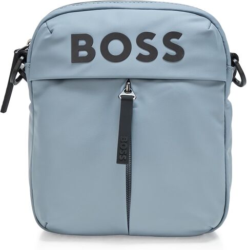 BOSS, Stormy Contrast Logo Crossbody Bag, ice grey, One Size in Saudi Arabia