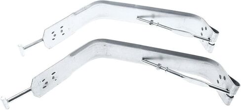 2x أشرطة خزان الوقود الفضية لسيارة Ford E-150 E-250 Econoline E-350 Super Duty 1992-2008 (خزان الوقود في منتصف السفينة، استبدال مناسب مباشر) in Kuwait