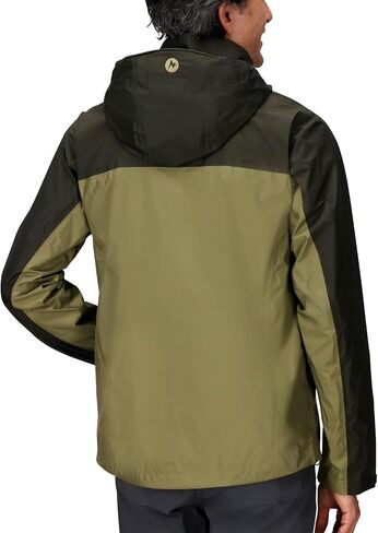 سترة المطر الرجالية من MARMOT PreCip Eco خفيفة الوزن ومقاومة للماء، مقاس X-Large باللون الأخضر الوردي/الزيتوني in Saudi Arabia