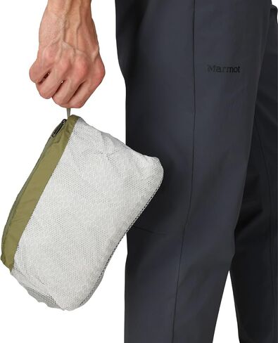 سترة المطر الرجالية من MARMOT PreCip Eco خفيفة الوزن ومقاومة للماء، مقاس X-Large باللون الأخضر الوردي/الزيتوني in Saudi Arabia
