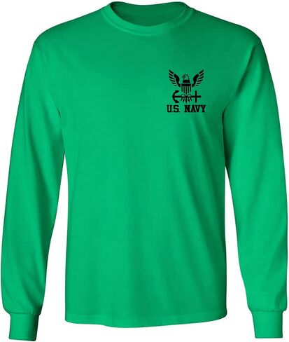 U.S. Navy Anchor Left Chest Adult Long Sleeve T-Shirt in Saudi Arabia