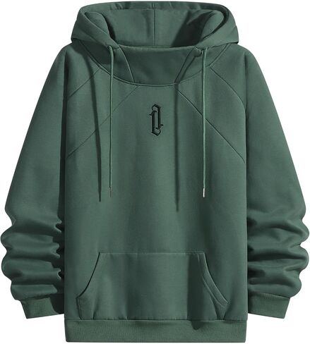 هوديس الصوف للرجال عالية الرقبة بلوزات عادية فضفاضة تناسب خفيفة الوزن Techwear البلوز خريف شتاء in Kuwait