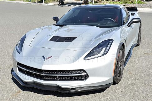 Z06 Stage 2 Style ABS Plastic PAINTED CARBON FLASH METALLIC Front Bumper Lower Lip Splitter For 2014-2019 Chevrolet Corvette C7 in Saudi Arabia