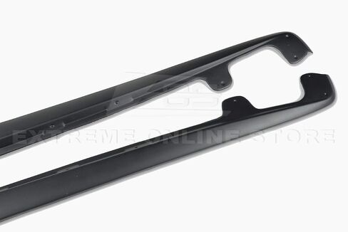 for 2005-2013 Chevrolet Corvette C6 Wide Body Models | ZR1 Style Front Bumper Lip Splitter with Side Skirts Rocker Panel Mud Flap Pair (ABS Plastic - Painted Glossy Black) in Saudi Arabia