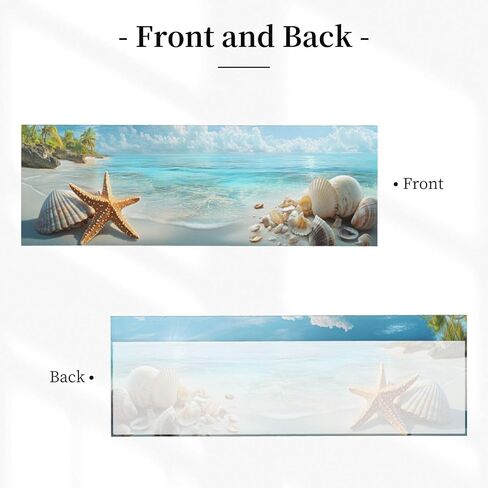 Beach Starfish Shell Valance for Window Coastal Curtain Valance for Kitchen Bathroom Bedroom Living Room Window Treatment Decor Curtains Rod Pocket 54x18 Inch in Saudi Arabia