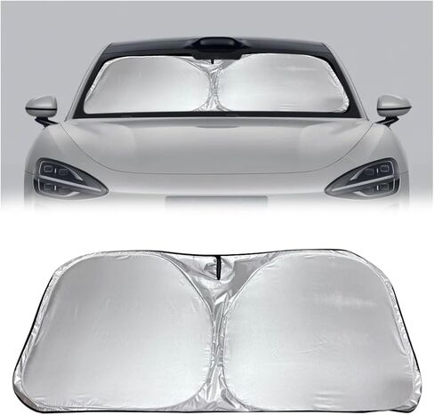 Sun Shade for Car Windshield, Foldable Reflective Auto Front Window Sunshade for Blocks UV Rays, Vehicle Interior Sun Protection Accessories, Universal for SUV Sedan Truck (Laser) in Saudi Arabia