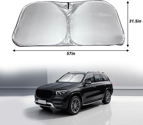 Sun Shade for Car Windshield, Foldable Reflective Auto Front Window Sunshade for Blocks UV Rays, Vehicle Interior Sun Protection Accessories, Universal for SUV Sedan Truck (Laser) in Saudi Arabia