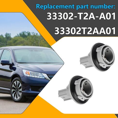 عبوتان 33302-T2A-A01 مقبس إشارة الانعطاف الأمامي S25W، متوافق مع Honda Accord 2013 2014 2015 Accord Hybrid 2014 2015، مقبس لمبة مؤشر الانعطاف يحل محل 33302-T2A-A01،33302T2AA01 in Saudi Arabia