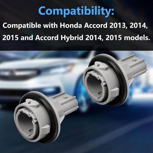 عبوتان 33302-T2A-A01 مقبس إشارة الانعطاف الأمامي S25W، متوافق مع Honda Accord 2013 2014 2015 Accord Hybrid 2014 2015، مقبس لمبة مؤشر الانعطاف يحل محل 33302-T2A-A01،33302T2AA01 in Saudi Arabia
