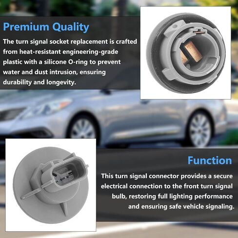 عبوتان 33302-T2A-A01 مقبس إشارة الانعطاف الأمامي S25W، متوافق مع Honda Accord 2013 2014 2015 Accord Hybrid 2014 2015، مقبس لمبة مؤشر الانعطاف يحل محل 33302-T2A-A01،33302T2AA01 in Saudi Arabia