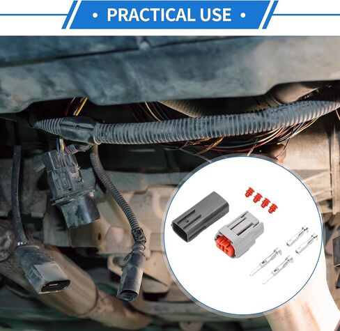 2 Pin Fog Light Connector Plug Kit Compatible for Ford, Waterproof 2.2 mm Series Plastic Gray Male Female Wire Terminal Connector in Saudi Arabia