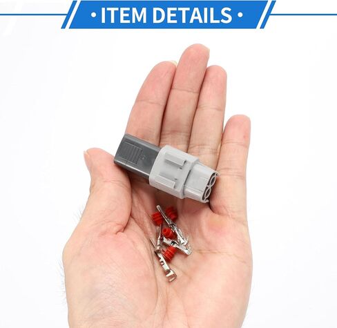 2 Pin Fog Light Connector Plug Kit Compatible for Ford, Waterproof 2.2 mm Series Plastic Gray Male Female Wire Terminal Connector in Saudi Arabia
