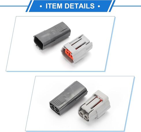 2 Pin Fog Light Connector Plug Kit Compatible for Ford, Waterproof 2.2 mm Series Plastic Gray Male Female Wire Terminal Connector in Saudi Arabia