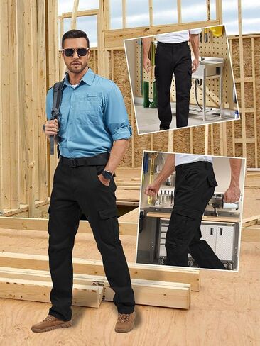 Tactical Cargo Pants for Men, Cotton BDU Casual Military Pants Combat Rip Stop Work Pant Camping Hiking with 6 Pockets in Kuwait