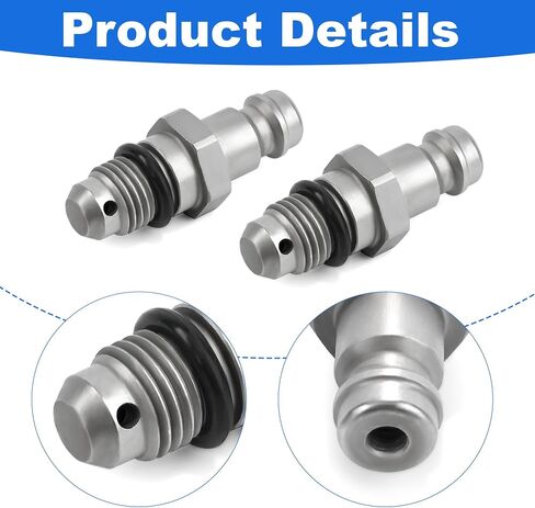 2 Pack - Bleeder Fitting Kit for SeaStar Front Mount Cylinders – 3/8" Compression 9/16-24 Thread in Saudi Arabia