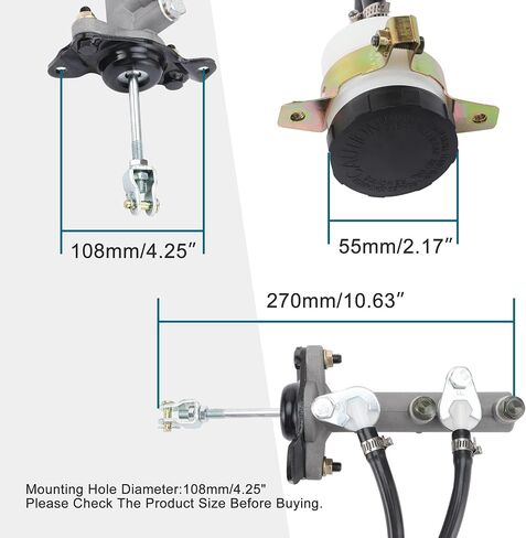 GOOFIT UTV Brake Master Cylinder Pump for Supermach Massimo Qlink Coleman Big Muddy 400 500 700 800 900 44520-115-0100 in Saudi Arabia