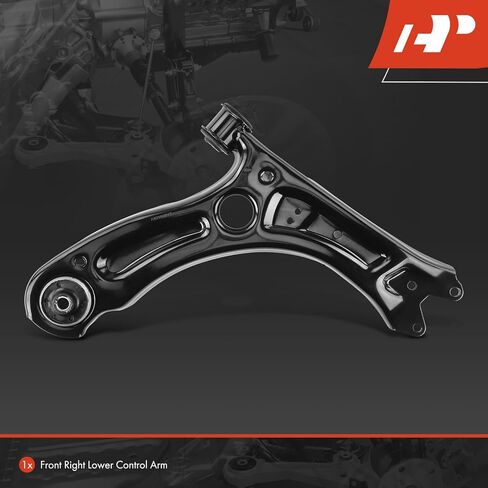 A-Premium Front Right Lower Control Arm, with Bushing, Compatible with Volkswagen Jetta 2011-2018, Sedan Only in Saudi Arabia