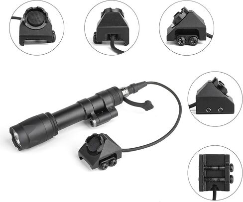 NOBUHIRO Remote Pressure Switch Compatible with M300 M600 Tactical Flashlight, Metal Tactical Light Switch Weapon Light Switch Mounted for 20mm Picatinny Rail in Kuwait