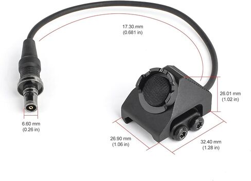 NOBUHIRO Remote Pressure Switch Compatible with M300 M600 Tactical Flashlight, Metal Tactical Light Switch Weapon Light Switch Mounted for 20mm Picatinny Rail in Kuwait