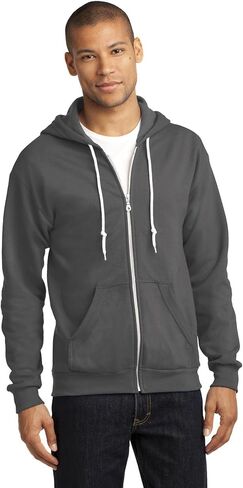 صوف بغطاء للرأس بسحاب كامل من Anvil، كبير، فحمي in Kuwait