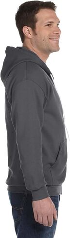 صوف بغطاء للرأس بسحاب كامل من Anvil، كبير، فحمي in Kuwait