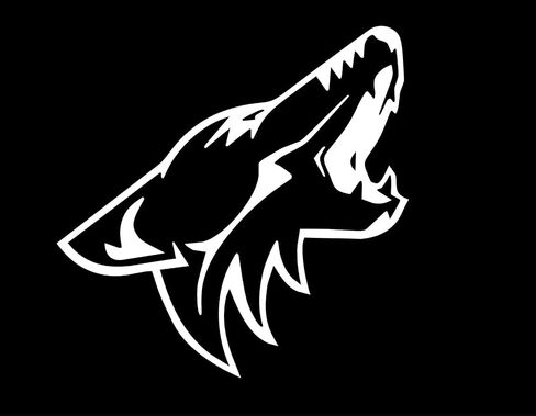Coyote Vinyl Sticker | 5" by 5" | White Vinyl in Saudi Arabia