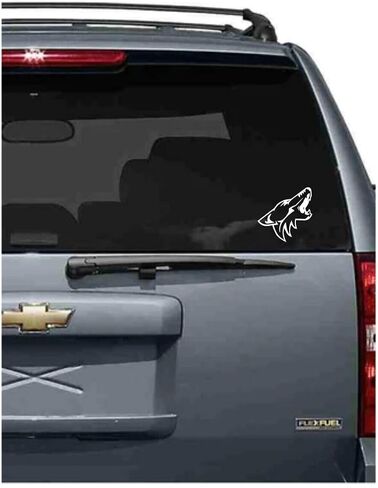Coyote Vinyl Sticker | 5" by 5" | White Vinyl in Saudi Arabia