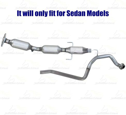 Northeastern Exhaust | Stainless Steel EPA-Approved Catalytic & Resonator Pipe Exhaust System Kit Compatible for Toyota Yaris 2007-2011 1.5L | Sedan | Includes Gaskets, Sleeve, and Spring Bolt kit in Saudi Arabia