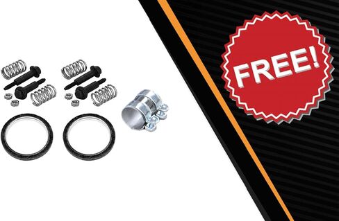 Northeastern Exhaust | Stainless Steel EPA-Approved Catalytic & Resonator Pipe Exhaust System Kit Compatible for Toyota Yaris 2007-2011 1.5L | Sedan | Includes Gaskets, Sleeve, and Spring Bolt kit in Saudi Arabia
