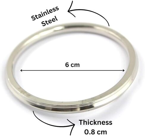 Punjabi/Sikh Steel Silver Kada/Bracelet for Men Or Internal Diameter 6 cm Weight 45 Gram Thickness 0.8 cm in Saudi Arabia