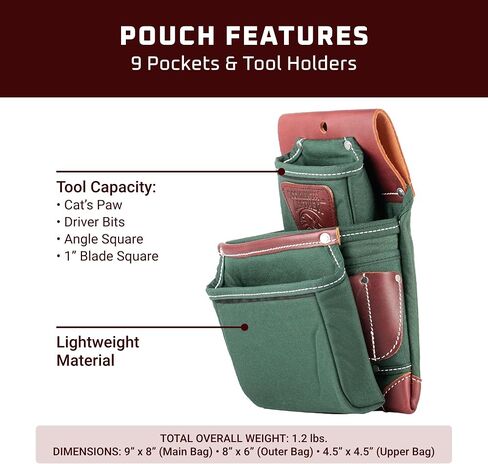 Occidental Leather 8060LH OxyLights 3 Pouch Fastener Bag - Left Handed in Kuwait