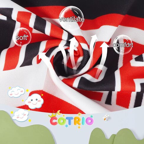 COTRIO Cheerleader Outfit for Girls Cheerleader Costume Cheer Practice Clothes Halloween Cheerleading Uniform with Pom Poms in Kuwait