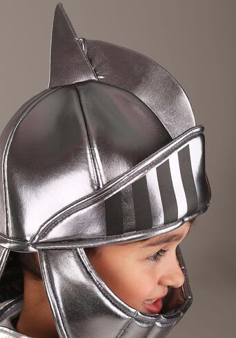 Silver Knight Soft Costume Helmet - Foam-Backed Metallic Fabric with Adjustable Fit in Saudi Arabia