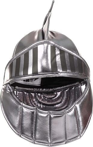 Silver Knight Soft Costume Helmet - Foam-Backed Metallic Fabric with Adjustable Fit in Saudi Arabia