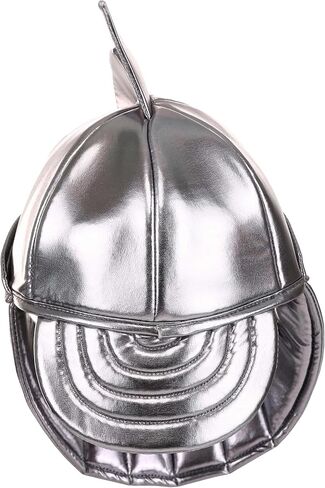 Silver Knight Soft Costume Helmet - Foam-Backed Metallic Fabric with Adjustable Fit in Saudi Arabia