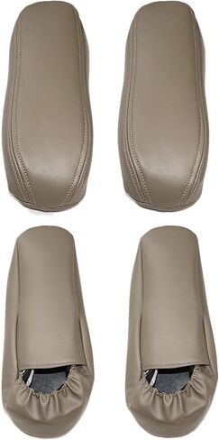 NLQR 1999 2000 Front Driver and Passenger Bottom & Top Replacement Seat Covers & 2pcs Seat Armrest Covers Tan Compatible with Ford F250 F350 F450 F550 Lariat XLT XL Super Duty in Saudi Arabia
