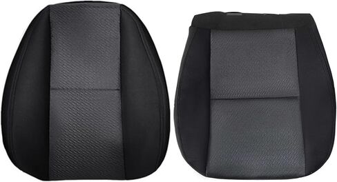 غطاء مقعد قماشي بديل من الجانب السفلي والعلوي من GXARTS للسائق #19C أسود مناسب لسيارة Chevy Silverado Avalanche Suburban Tahoe GMC Sierra Yukon 2007 2008 2009 2010 2011 2012 2013 2014 in Saudi Arabia
