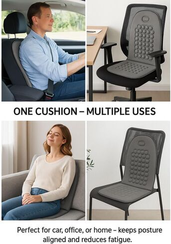 Car Seat Bubble Cushion Protector Cover Breathable Massage Magnet Auto Truck SUV Car Seat Pad Orthopedic Cushion Magnetic Therapy Seat Pillow Driving Posture Support Cushion Auto Chair Back Support in Saudi Arabia