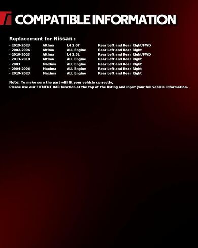 Torchbeam Rear Brake Calipers Set for Nissan Altima 2002-2006 2013-2023, Nissan Maxima 2003-2006 2019-2023, Rear Left and Rear Right Calipers Replace # 19B2780+19B2781 in Saudi Arabia
