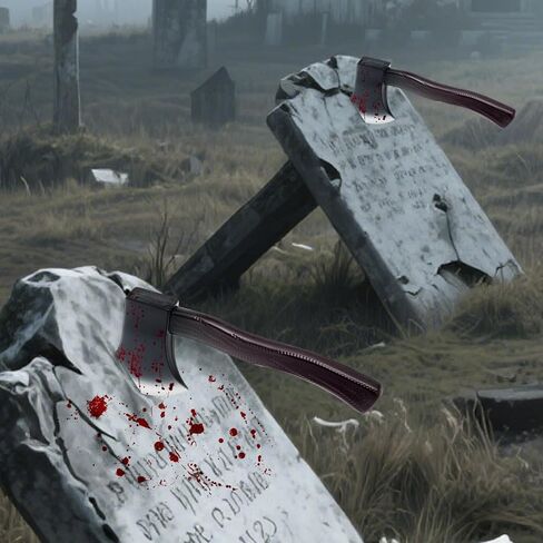 2 قطعة فأس رغوة الدموي للهالوين للجدار الفأس المخيف من خلال الباب ديكور لعبة سلاح وهمية فظيعة لزينة جدار الباب الهالوين in Kuwait