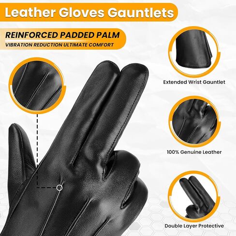 Medieval Gauntlet Gloves – 100% Sheepskin Leather – Handmade Black Long Cuff Armor Gloves – Renaissance, LARP, Cosplay in Saudi Arabia