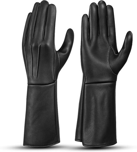 Medieval Gauntlet Gloves – 100% Sheepskin Leather – Handmade Black Long Cuff Armor Gloves – Renaissance, LARP, Cosplay in Saudi Arabia