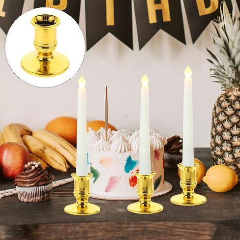 ABOOFAN Candlestick Holder 12pcs Vintage Candle Holders Tall Pillar Candles Stand Taper Decorative Plastic Candle Holders for Table Centerpiece Wedding Party Decor Silver in Saudi Arabia