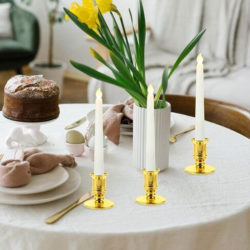 ABOOFAN Candlestick Holder 12pcs Vintage Candle Holders Tall Pillar Candles Stand Taper Decorative Plastic Candle Holders for Table Centerpiece Wedding Party Decor Silver in Saudi Arabia