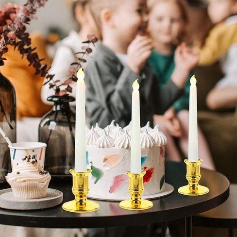 ABOOFAN Candlestick Holder 12pcs Vintage Candle Holders Tall Pillar Candles Stand Taper Decorative Plastic Candle Holders for Table Centerpiece Wedding Party Decor Silver in Saudi Arabia