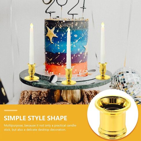 ABOOFAN Candlestick Holder 12pcs Vintage Candle Holders Tall Pillar Candles Stand Taper Decorative Plastic Candle Holders for Table Centerpiece Wedding Party Decor Silver in Saudi Arabia