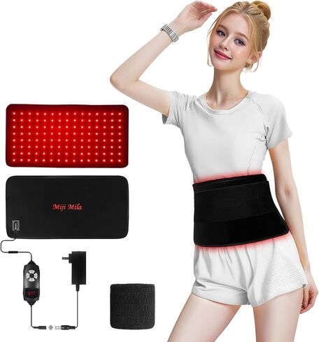 Red Light Therapy for Body: Infrared Light Therapy for Shoulder Waist Muscle Pain Relief - Wearable Wrap Infrared Heating Pad with Timer - Holiday Gift for Women Mom in Saudi Arabia